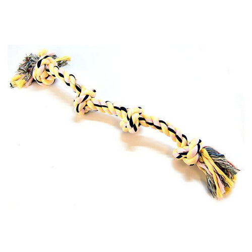 Flossy Chews Colored 4 Knot Tug Rope X-Large (27" Long) by Mammoth Pet Products
