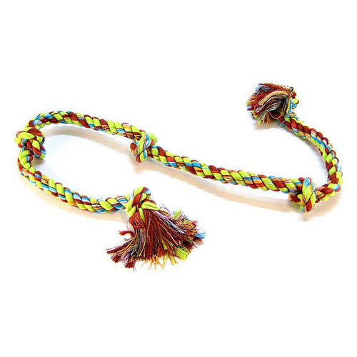 Mammoth Pet Products, Flossy Chews Colored 5 Knot Tug Rope, Super X-Large (6' Long)