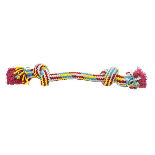 Flossy Chews Braidys 2 Knot Rope Bone Small - 9" Long by Mammoth Pet Products