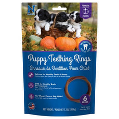 Puppy Teething Ring - Pumpkin Flavor Puppy Teething Ring - 3.5" Diameter (6 Pack) by N-Bone