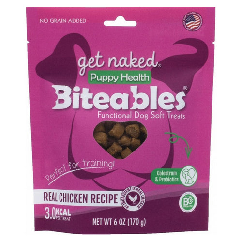 Puppy Health Soft Dog Treats - Chicken Flavor 6 Oz by Get Naked
