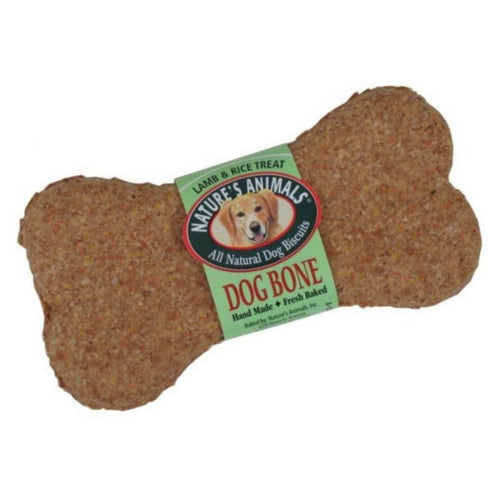 Natures Animals, All Natural Dog Bone - Lamb & Rice Flavor, 4 Inch (Case Of 24)