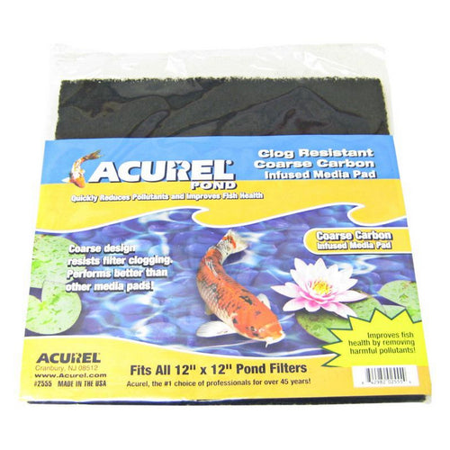 Coarse Carbon Infused Media Pad - Pond For 12" Long x 12" Wide Pond Filters by Acurel
