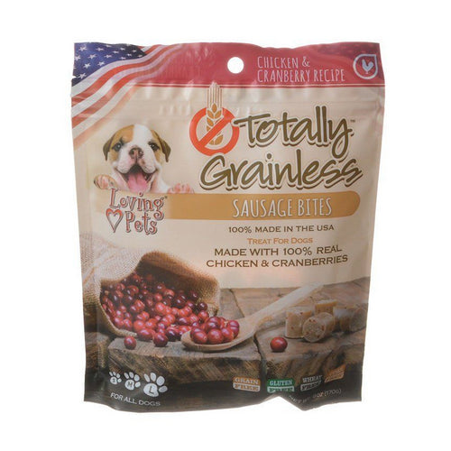 Totally Grainless Sausage Bites - Chicken & Cranberries All Dogs - 6 oz by Loving Pets