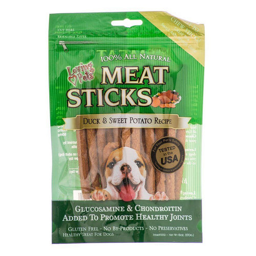 Loving Pets, Meat Sticks Dog Treats - Duck & Sweet Potato, 6 oz