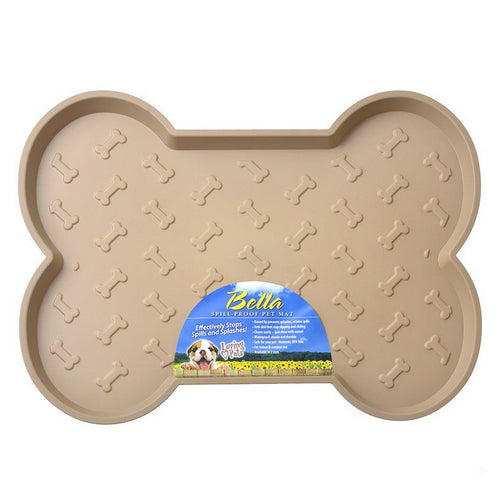 Loving Pets, Bella Spill-Proof Dog Mat - Tan, Large (21.25