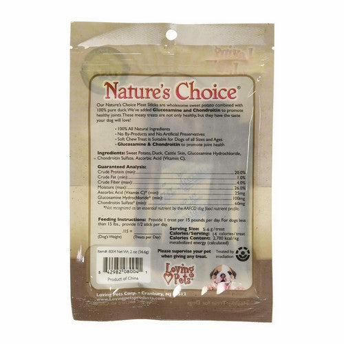 Loving Pets, Meat Sticks Dog Treats Duck And Sweet Potato, 2 Oz