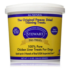 Pro-Treat 100% Freeze Dried Chicken Liver for Dogs 11.5 Oz by Stewart