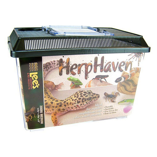 HerpHaven Terrarium - Rectangular Medium - 11.75"L x 7.75"W x 8"H by Lee's
