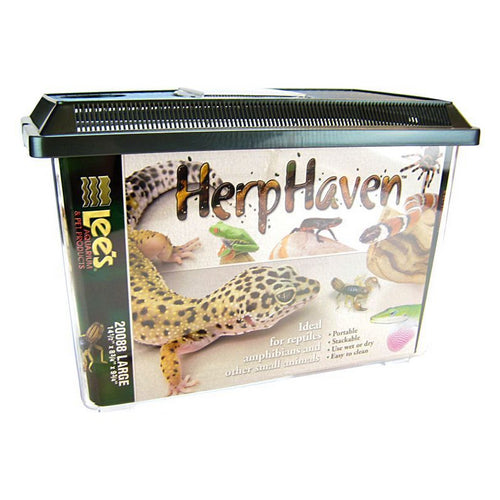 HerpHaven Terrarium - Rectangular Large - 14.5"L x 8.75"W x 9.75"H by Lee's