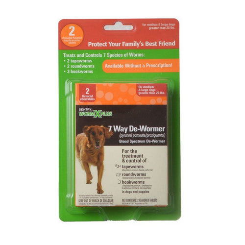 Worm X Plus - Large Dogs 2 Count by Sentry