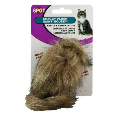 Fur Mouse Cat Toy - Assorted 4.5" Long by Spot
