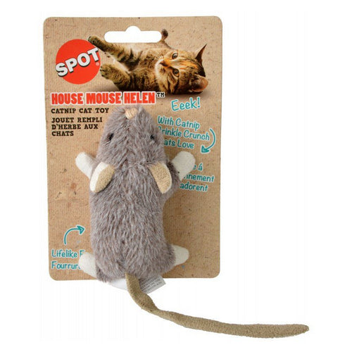 Spot, House Mouse Helen Catnip Toy - Assorted Colors, 1 Count (4