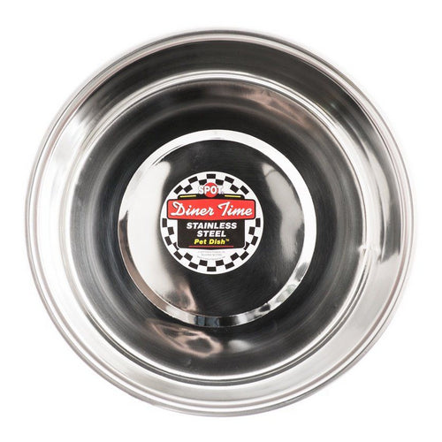 3 Quart Stainless Steel Dog Bowl 64 oz (8-3/8" Diameter) by Spot