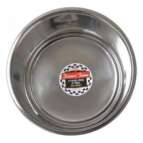 3 Quart Stainless Steel Dog Bowl 160 oz (11-1/4" Diameter) by Spot