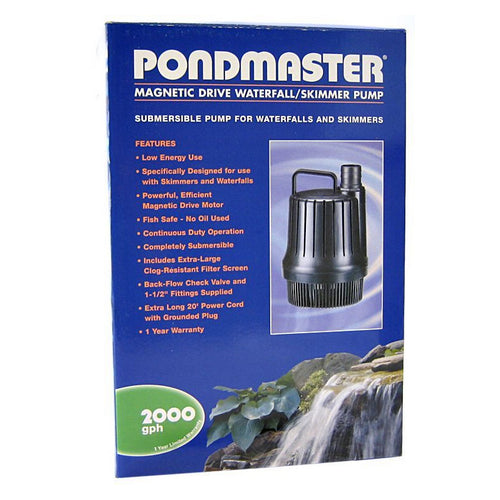 Pondmaster, Magnetic Drive Waterfall Pump, 2,000 GPH