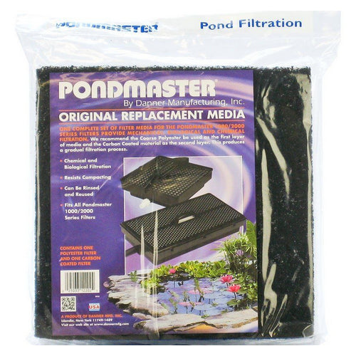 Original Replacement Media Carbon & Poyester Pads (12" Long x 12" Wide) by Pondmaster