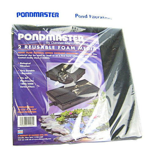 Reusable Foam Media Pads 11.75" Long x 11.75" Wide (2 Pack) by Pondmaster