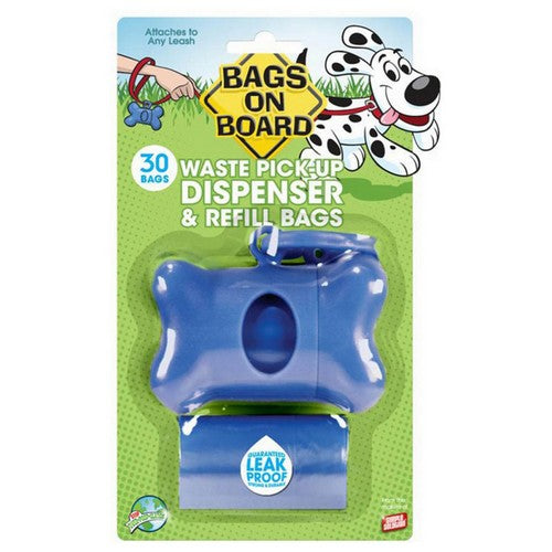 Bone Shaped Pick up Bag Dispenser - Blue 1 Count by Bags On Board