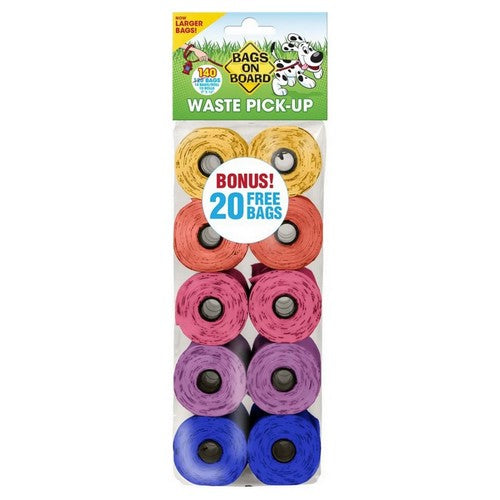 Waste Pick Up Refill Bags - Rainbow 140 Bags by Bags On Board