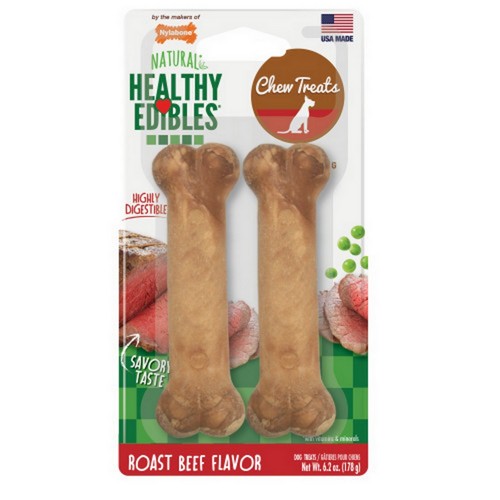 Healthy Edibles All Natural Long Lasting Roast Beef Flavor Chew Treats 6.2 Oz / Wolf by Nylabone