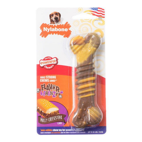 Flavor Frenzy Dura Chew Bone - Philly Cheesesteak Flavor Wolf (Dogs up to 35 lbs) by Nylabone