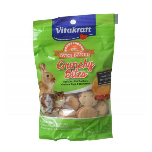 Vitakraft, Oven Baked Crunchy Bites Treat For Small Animals Cran Orange, 4 Oz