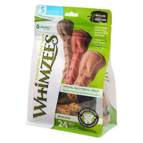 Brushzees Dental Treats - Small 24 Count by Whimzees