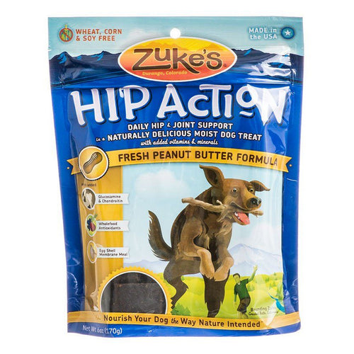 Hip Action Dog Treats - Peanut Butter & Oats Recipe 6 oz by Zuke's