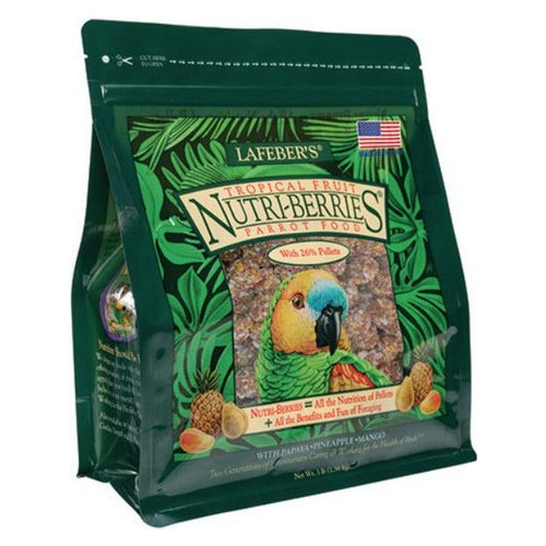 Tropical Fruit Nutri-Berries Macaw & Cockatoo Food 3 lbs by Lafeber