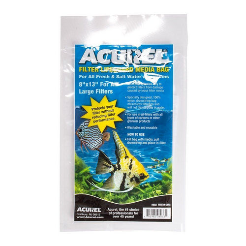 Filter Lifeguard Media Bag with Drawstring 13" Long x 8" Wide by Acurel