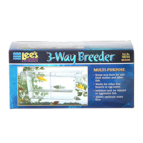 3-Way Breeding Tank 6.75"L x 3"W x 3"H by Lee's