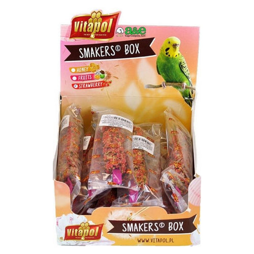 Smakers Parakeet Strawberry Treat Sticks 12 count (Count of 12) by A&E Cage Company