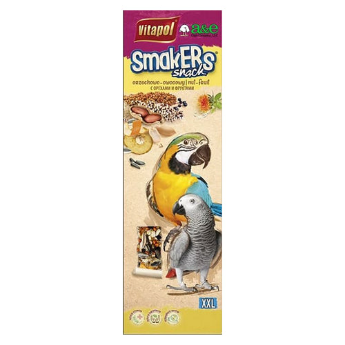 Smakers Parrot XXL Nut Treat Sticks 2 count by A&E Cage Company