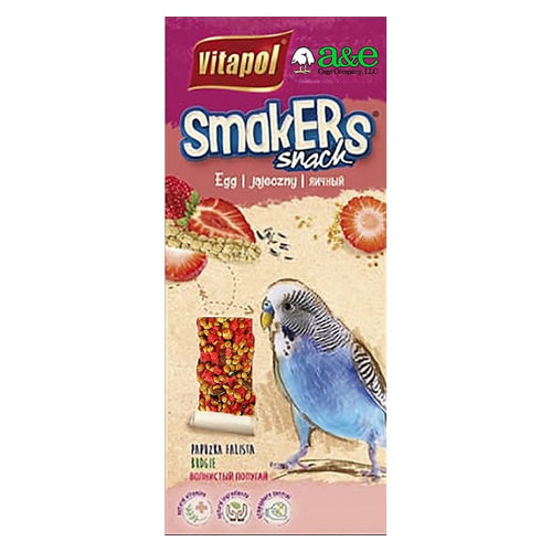 A&E Cage Company, Smakers Parakeet Strawberry Treat Sticks, 2 count
