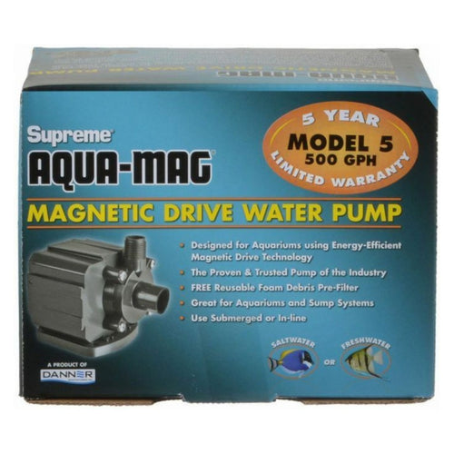 Supreme, Aqua-Mag Magnetic Drive Water Pump, Aqua-Mag 5 Pump (500 GPH)