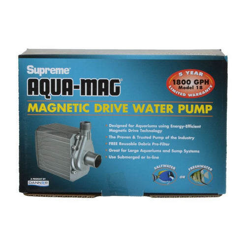 Supreme, Aqua-Mag Magnetic Drive Water Pump, Aqua-Mag 18 Pump (1,800 GPH)