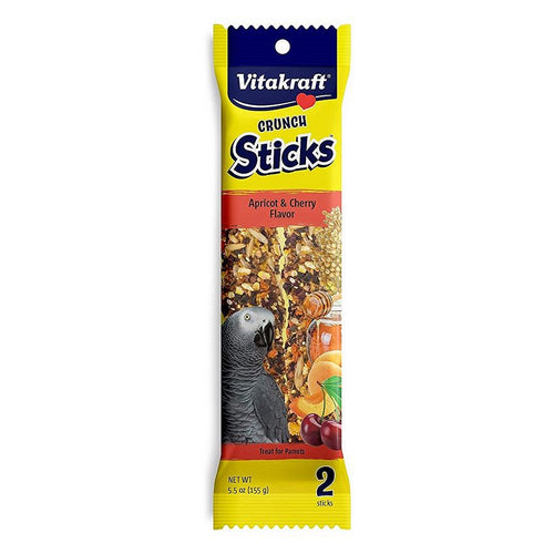 Vitakraft, Crunch Sticks Apricot & Cherry Parrot Treats, 2 Pack