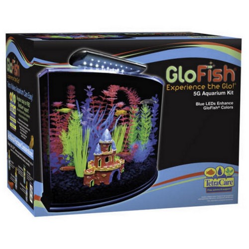 GloFish, Aquarium Kit with LED Lighting, 5 Gallon Aquarium Kit