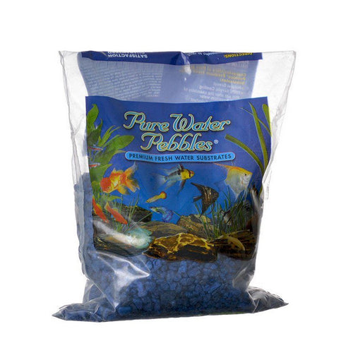 Aquarium Gravel - Marine Blue 2 lbs (3.1-6.3 mm Grain) by Pure Water Pebbles