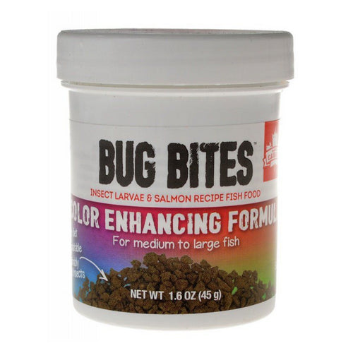 Bug Bites Color Enhancing Formula for Medium-Large Fish 1.6 oz by Fluval