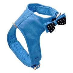 Coastal Pet Accent Microfiber Dog Harness Boho Blue with Polka Dot Bow Medium by Coastal Pet