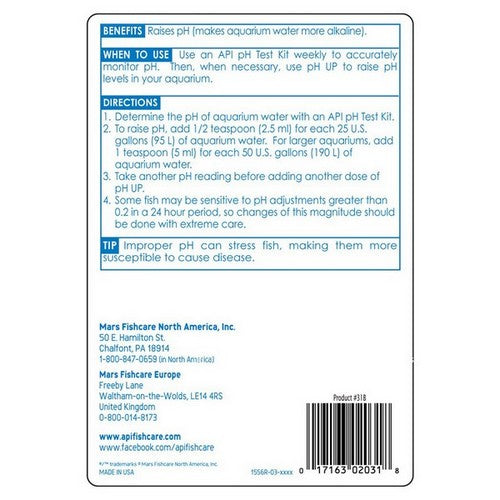 API, API pH Up Aquarium pH Adjuster for Freshwater Aquariums, 16 oz