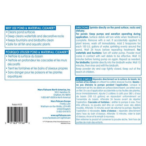 API, API Pond & Waterfall Cleaner Deep Cleans on Contact, 2.2 lbs