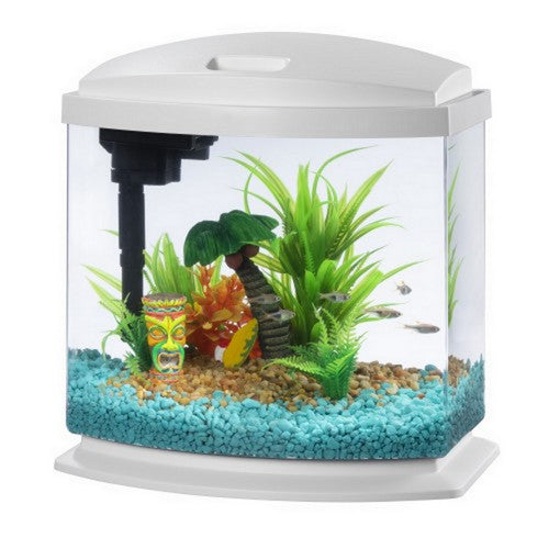Aqueon, Aqueon LED MiniBow 2.5 SmartClean Aquarium Kit White, 2.5 gallon