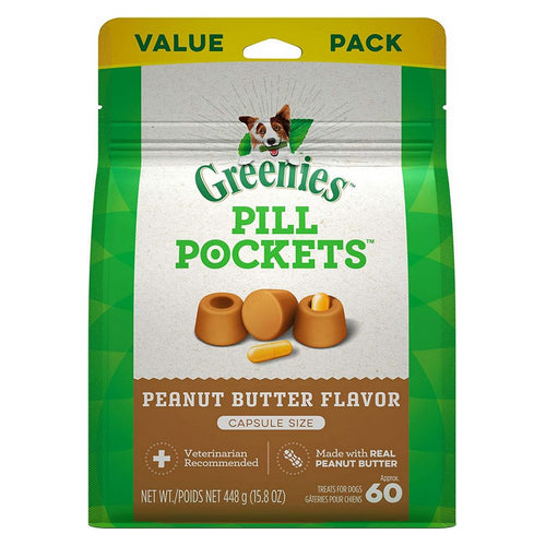 Greenies Pill Pockets Peanut Butter Flavor Capsules 60 count by Greenies