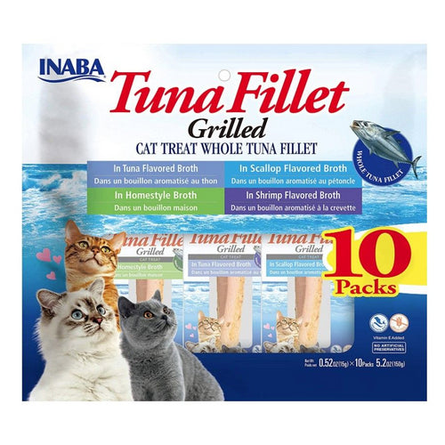 Inaba Tuna Fillet Cat Treat Whole Tuna Fillet Variety Pack 10 count by Inaba