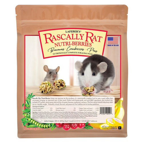 Lafeber Nutritionally Complete Adult Rat Food with Bananas Cranberries And Peas 2.5 lbs by Lafeber