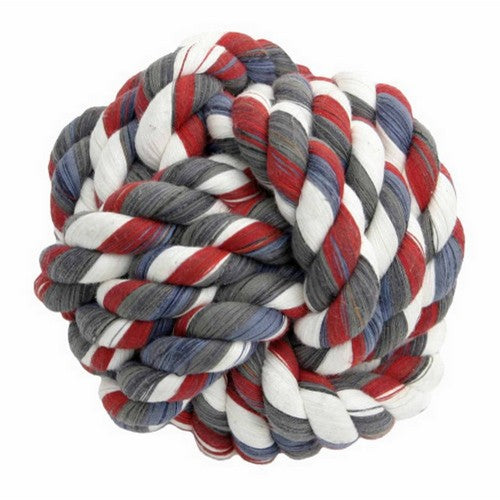 Mammoth Cottonblend Monkey Fist Ball Flossy Dog Toy 2.5" Mini 1 count by Mammoth Pet Products