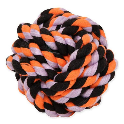 Mammoth Cottonblend Monkey Fist Ball Flossy Dog Toy 3.75" Small 1 count by Mammoth Pet Products